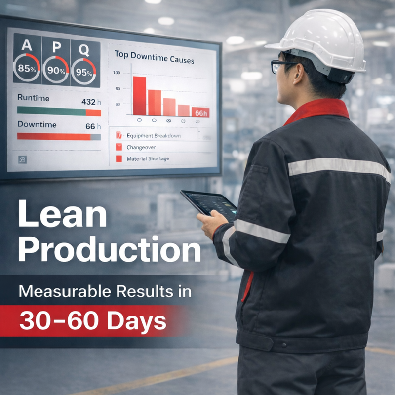 Lean Production with measurable results in 30-60 days